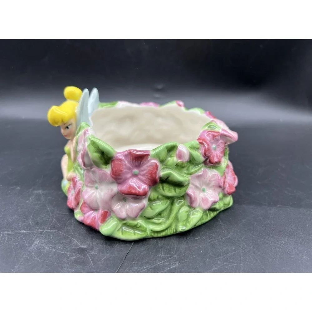 Disney Tinkerbell Candle & Holder Garden Pink Whimsical Imagination Peter Pan